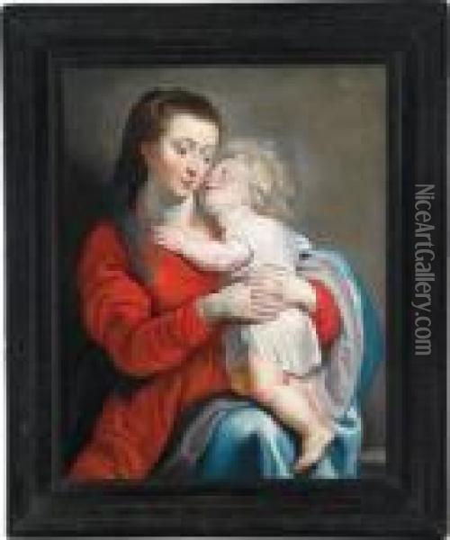 La Madonna Con Ilbambino Oil Painting - Peter Paul Rubens