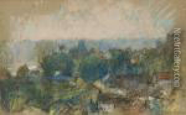 Paysage De Bord De Seine Oil Painting - Albert Lebourg