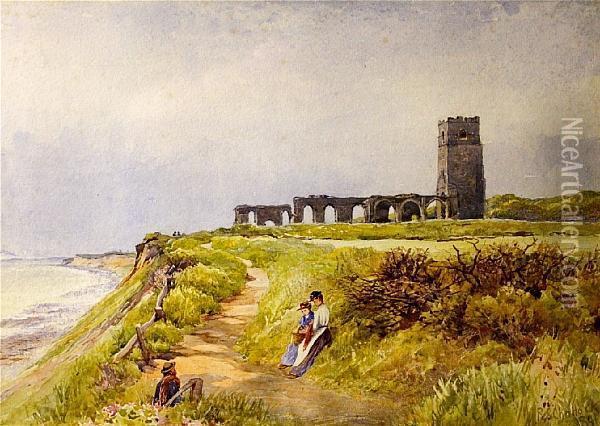 The Way By The Cliff Oil Painting - Richard Samuel Chattock