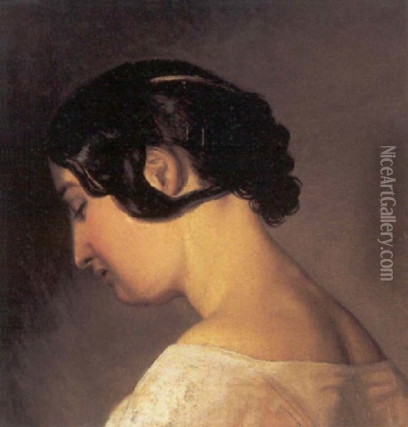 Italienerinde Oil Painting - Wilhelm Nicolai Marstrand