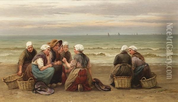 Waiting For The Boats Oil Painting - Edith Hume