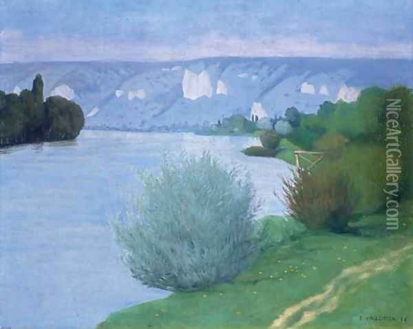 La Seine pres des Andelys Oil Painting - Felix Edouard Vallotton