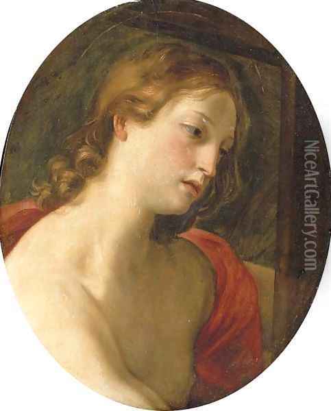 Saint John the Baptist Oil Painting - Elisabetta Sirani