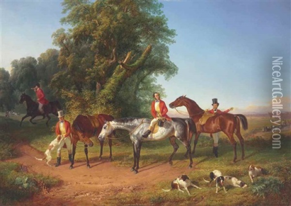 The Prince Of Fondi At His Hunting Lodge Oil Painting - Filippo Palizzi