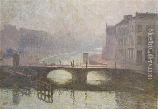 Le Pont St. George, Gand Oil Painting - Emile Claus