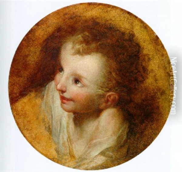 The Head Of A Child Oil Painting - Federico Barocci