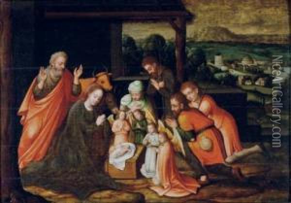 The Adoration Of The Magi Oil Painting - Marcellus Coffermans