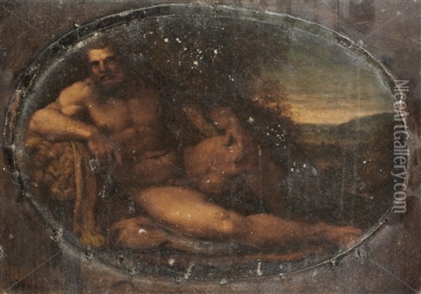 Hercules Resting Oil Painting - Francesco Albani