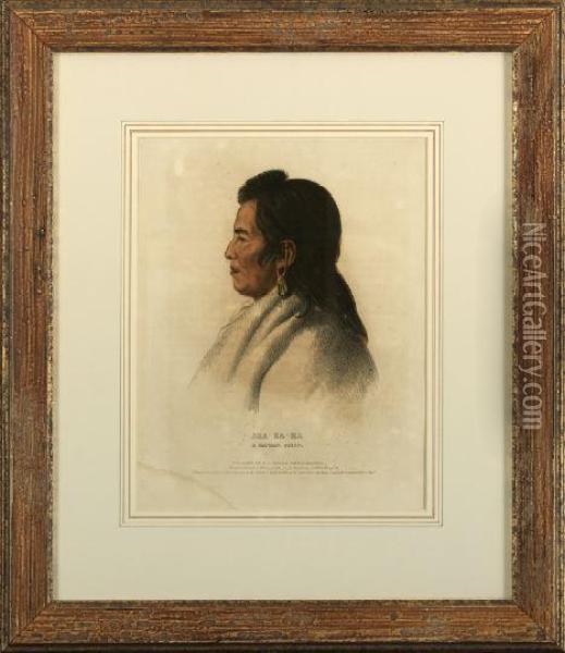Sha-ha-ka - A Mandan Chief Oil Painting - Mckenney Thomas & Hall James