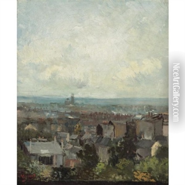 Vue De Paris Aux Environs De Montmartre Oil Painting - Vincent Van Gogh