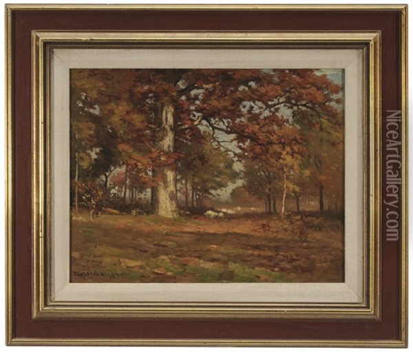 Autumn Landscape With Sheep Oil Painting - Carleton Wiggins