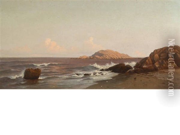 Braces Rock, Cape Ann, Massachusetts Oil Painting - Francis Augustus Silva