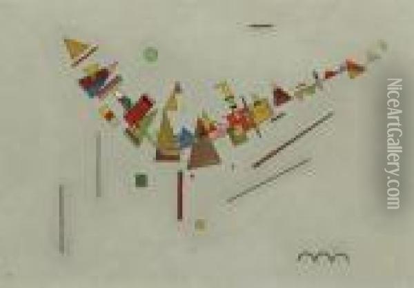 Winkelschwung Oil Painting - Wassily Kandinsky