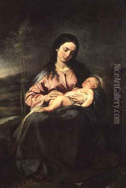 The Virgin and Child Oil Painting - Alonso Cano