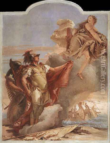 Venus Appearing to Aeneas on the Shores of Carthage 1757 Oil Painting - Giovanni Battista Tiepolo