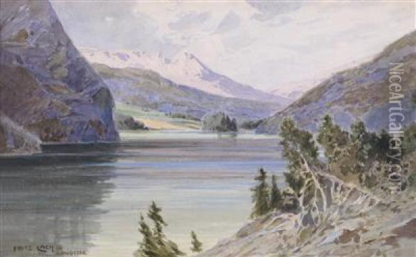 A Motif From Lake Konigsee Oil Painting - Fritz Lach