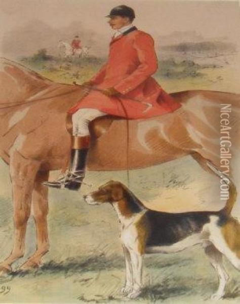 The Hunt Oil Painting - George Algernoon Fothergill
