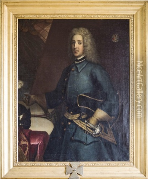 Portratt Av General Friherre Wilhelm Bennet, Landshovding I Hallands Och Malmohus Lan Oil Painting - David von Krafft