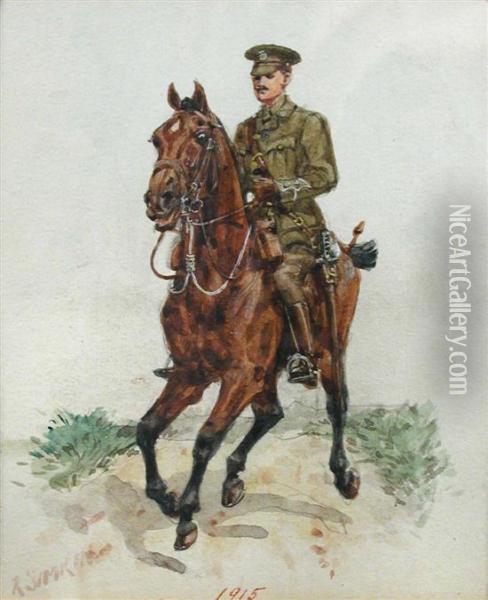 The Imperial Yeomanry Oil Painting - Richard Simkin