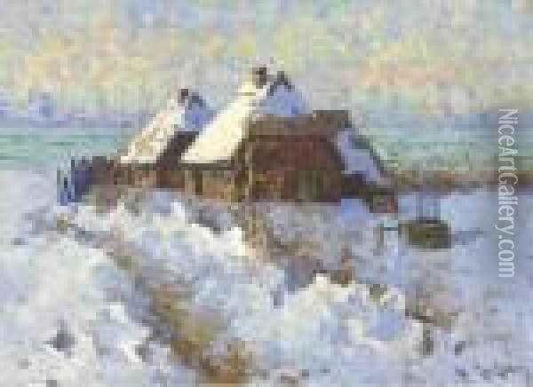 Winter Landscape Oil Painting - Elisabeth Von Eicken