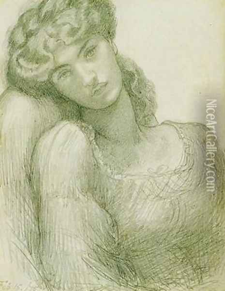 Jane Morris I 2 Oil Painting - Dante Gabriel Rossetti