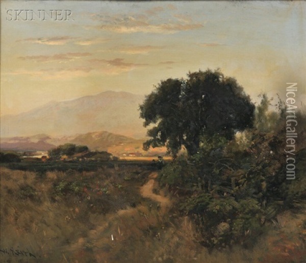 Dawn In The Desert Southwest Oil Painting - William Keith