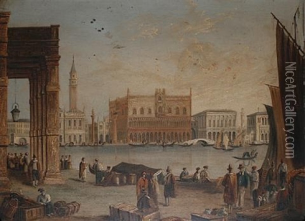 Bacino Di San Marco, Venice Oil Painting - Edward Pritchett