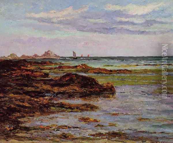 The Coastline in Brittany Oil Painting - Maxime Maufra