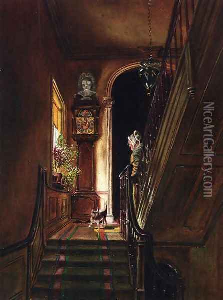Interior at Petworth Oil Painting - Edward Lamson Henry