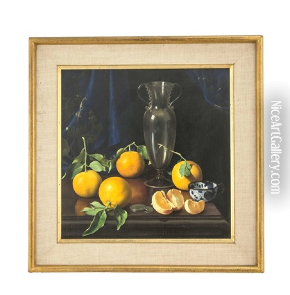 Stillleben Mit Orangen Oil Painting - Bruno Croatto