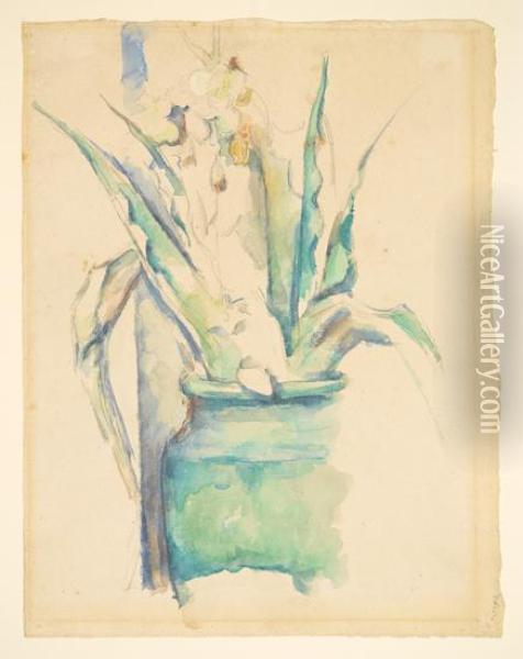 Le Vase Et La Colonne Oil Painting - Paul Cezanne