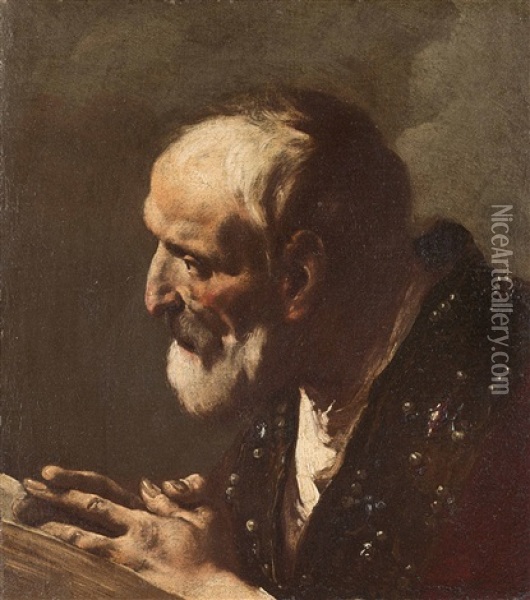 San Filippo Neri In Preghiera Oil Painting - Giovanni Battista Piazzetta