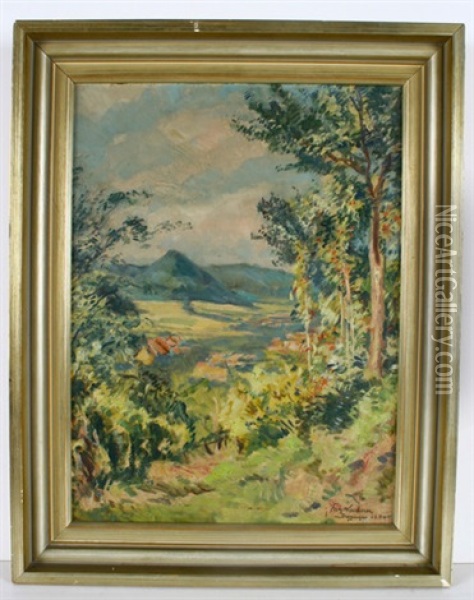 Blick In Degginger Berglandschaft Oil Painting - Fritz Wucherer
