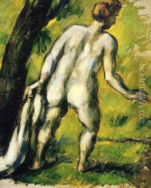 Bather From The Back Oil Painting - Paul Cezanne