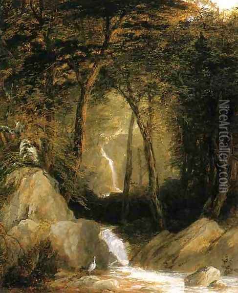 The Mountain Stream Oil Painting - John Frederick Kensett