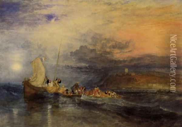 Folkestone From The Sea Oil Painting - Joseph Mallord William Turner