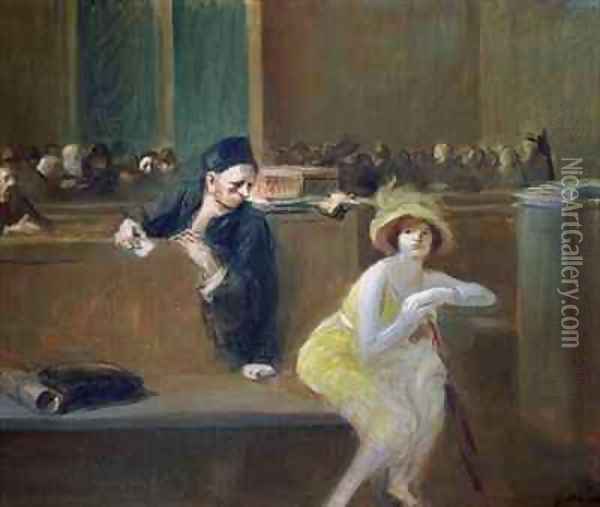 Tribunal scene Oil Painting - Jean-Louis Forain