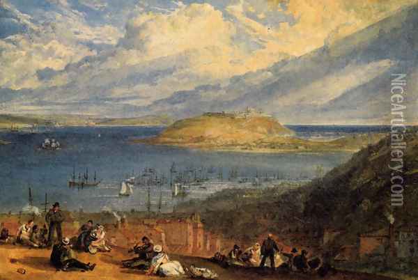 Falmouth Harbour Cornwall Oil Painting - Joseph Mallord William Turner