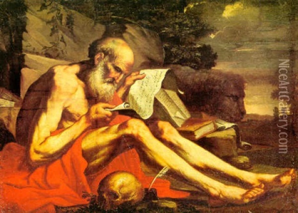 Lesender Hl. Hieronymus Oil Painting - Jusepe de Ribera