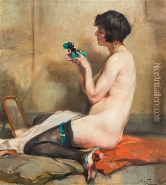 Nude Oil Painting - Jean Leon Henri Gouweloos
