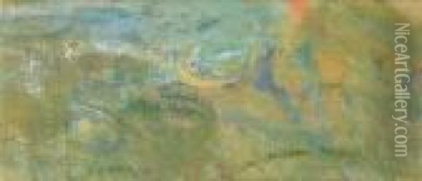 Etude De Nympheas Oil Painting - Claude Oscar Monet