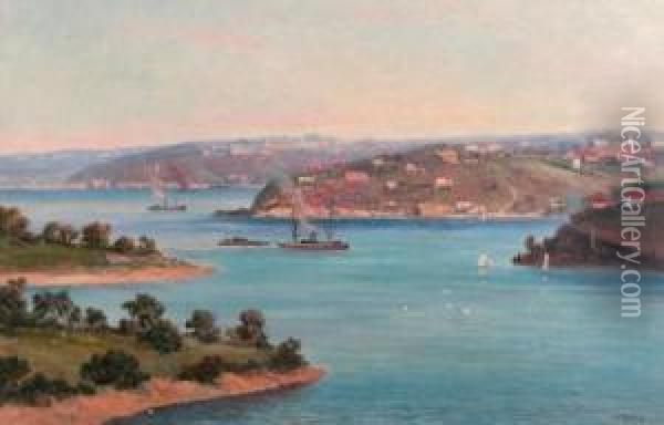 Sydney Harbour View Oil Painting - James Ashton