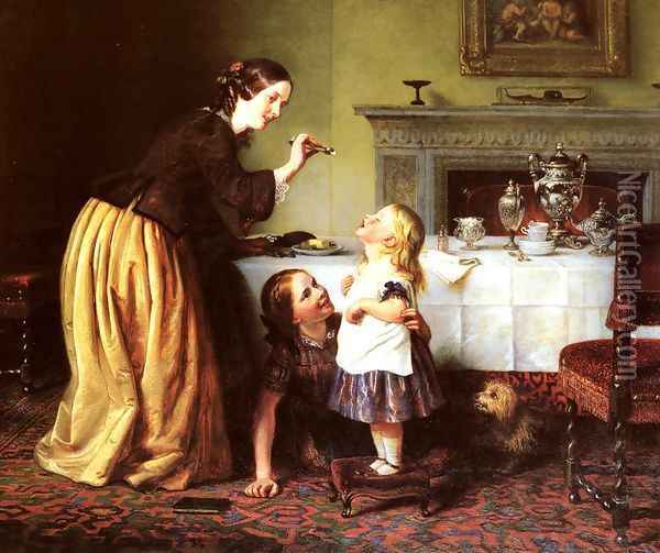 Breakfast Time - Morning Games Oil Painting - Charles West Cope