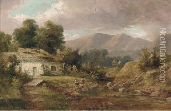 The Malvern Hills Oil Painting - W.B. Henley