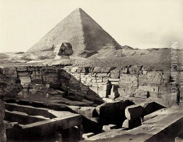 The Great Pyramid And Excavated Temple Oil Painting - Francis Frith