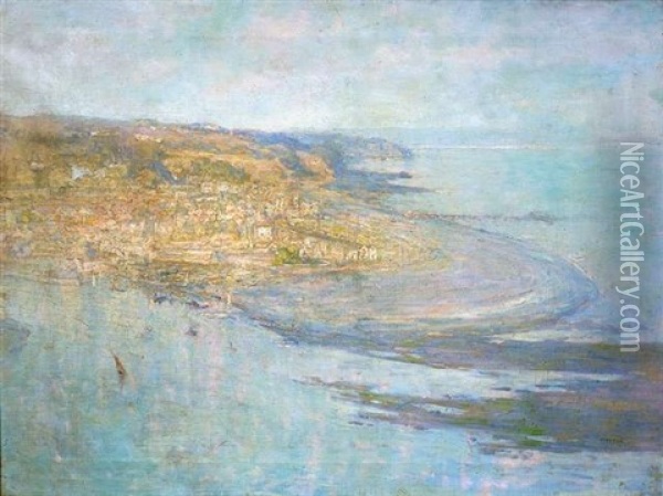 Blick Auf Eine Hafenstadt Oil Painting - Thomas Edwin Mostyn