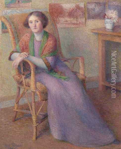 Portrait de sa femme Oil Painting - Hippolyte Petitjean