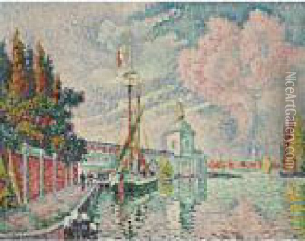 La Dogana, Venise Oil Painting - Paul Signac