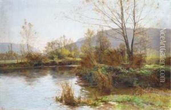 A Meandering River Oil Painting - Albert Gabriel Rigolot