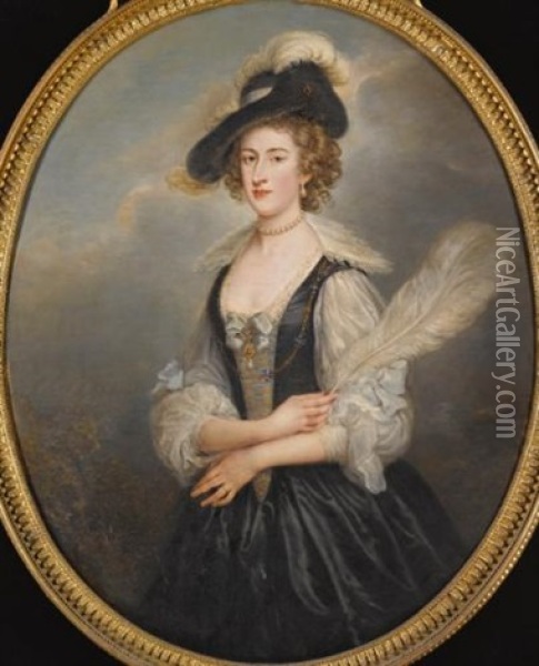 Portrait Of Susanna Hoare, Countess Of Ailesbury (1732-1783) Oil Painting - William Hoare